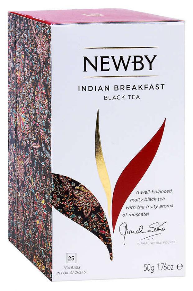 фото Чай черный newby indian breakfast в пакатиках, 25х2 г