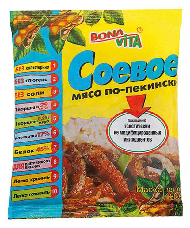 фото Соевое мясо bona vita вкус мяса по-пекински, 80 г