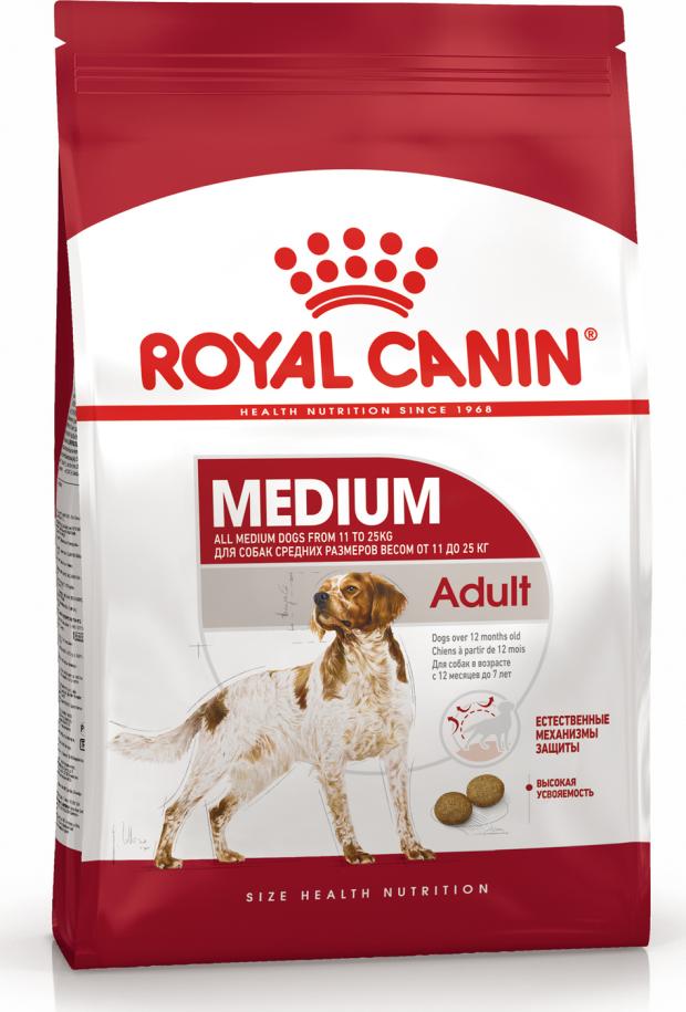 фото Сухой корм для собак средних пород royal canin medium adult, 3 кг