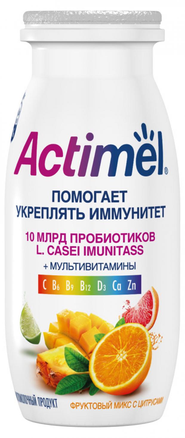 фото Напиток кисломолочный actimel фруктовый микс с цитрусами, 100 г актимель