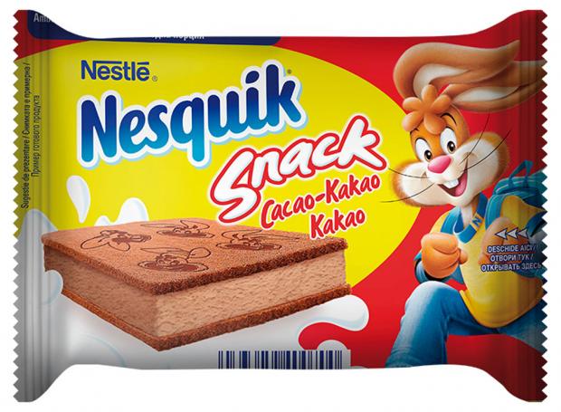 

Пирожное Nesquik Nestle бисквитное с какао молочной начинкой, 26 г