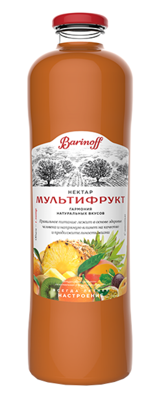 Нектар Barinoff Мультифрукт с мякотью, 1 л