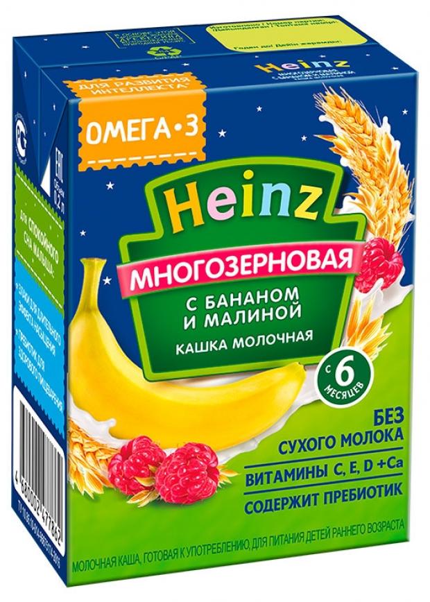 фото Каша готовая молочная heinz мультизерновая банан малина с 6 месяцев, 200 мл