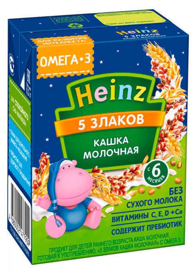 фото Каша готовая молочная heinz 5 злаков, 200 г