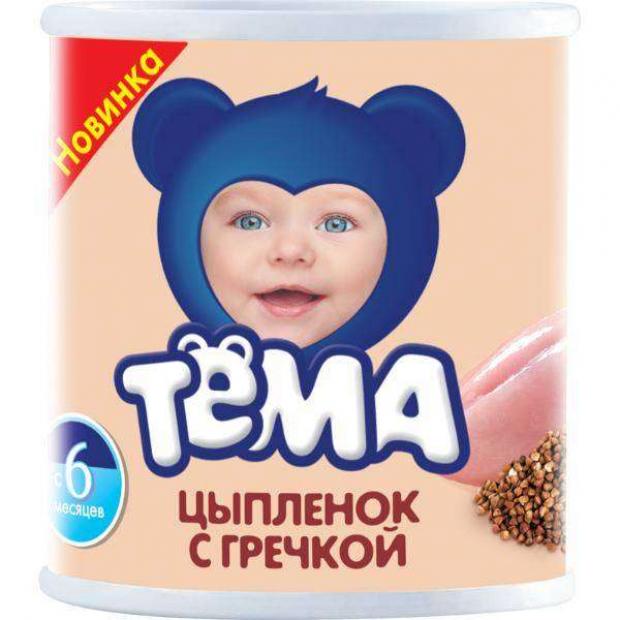 фото Пюре мясное «тема» цыпленок с гречкой с 6 мес, 100 г