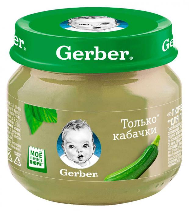 фото Пюре овощное gerber только кабачки с 4 мес, 80 г gerber®