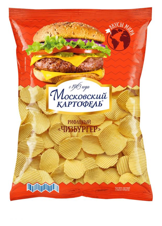 фото Чипсы картофельные «московский картофель» со вкусом чизбургера, 150 г