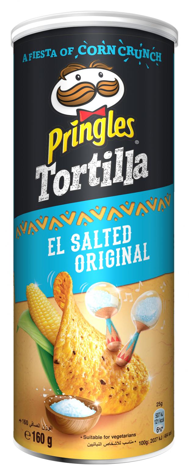 

Чипсы кукурузные Pringles Tortilla с солью, 160 г