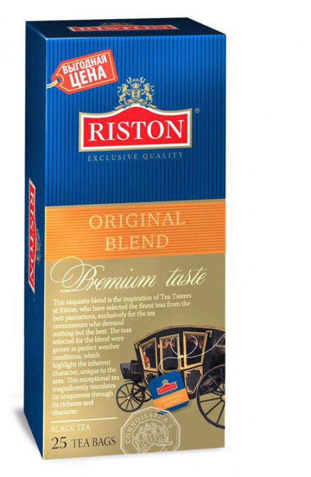 Чай черный Riston Original Blend в пакетиках, 25х2 г