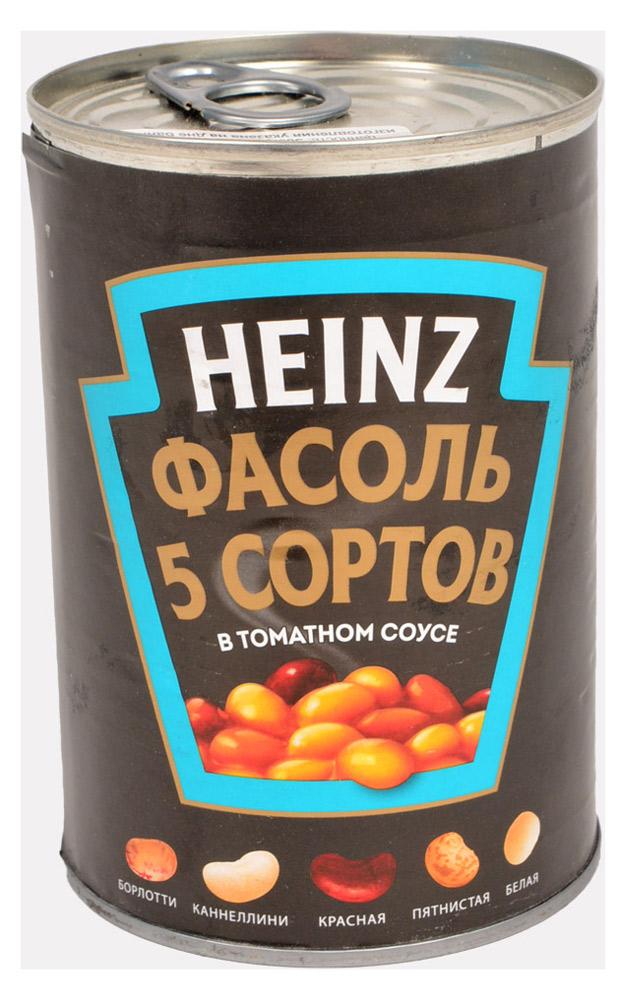 фото Смесь фосоли heinz 5 сортов в томатном соусе, 415 г