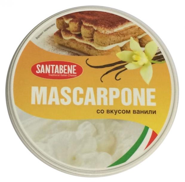 фото Сыр творожный santabene mascarpone со вкусом ванили 80%, 250 г