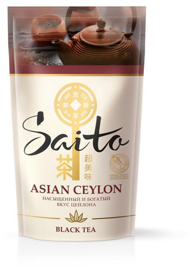 Чай черный Saito Asian Ceylon листовой, 80 г