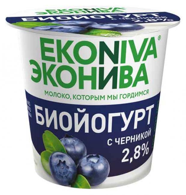 фото Биойогурт ekoniva черника 2,8%, 125 г