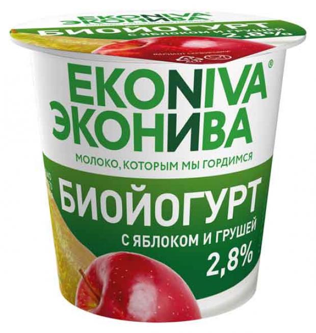 фото Биойогурт ekoniva яблоко груша 2,8%, 125 г