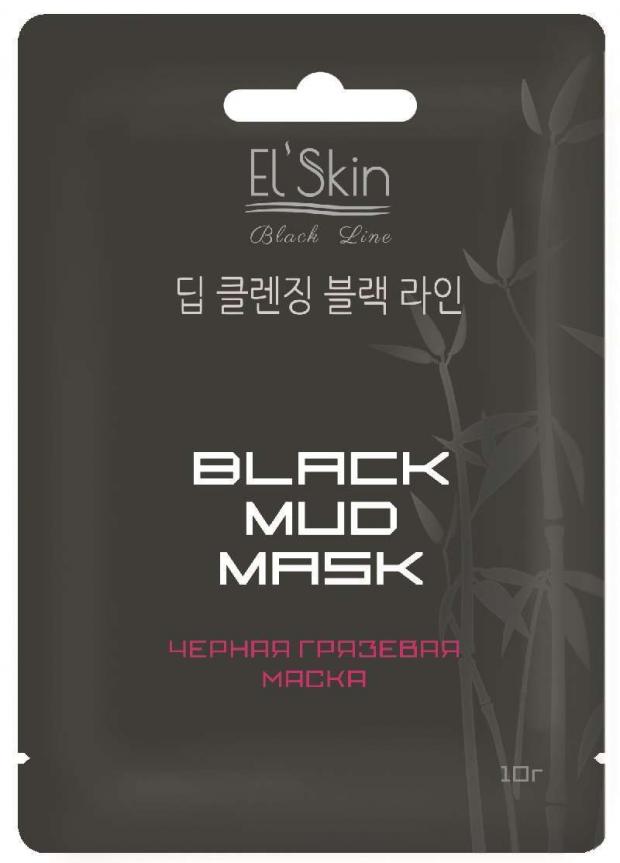 фото Маска для лица el'skin black mud mack черная грязевая, 10 г