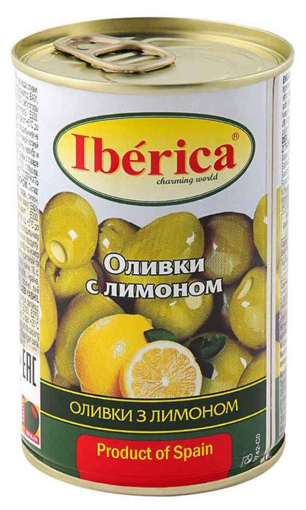 фото Оливки зеленые iberica с лимоном, 300 г