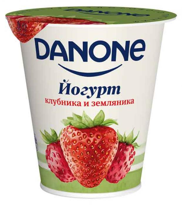 фото Йогурт danone клубника земляника 2.8%, 260 г