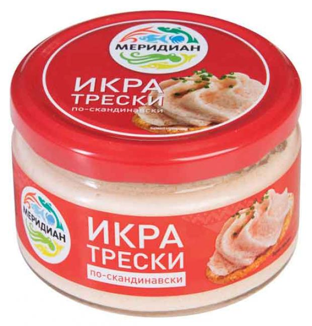 Икра трески Меридиан По-скандинавски 180 г 112₽