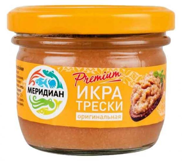 Икра трески Меридиан Premium 100 г 95₽