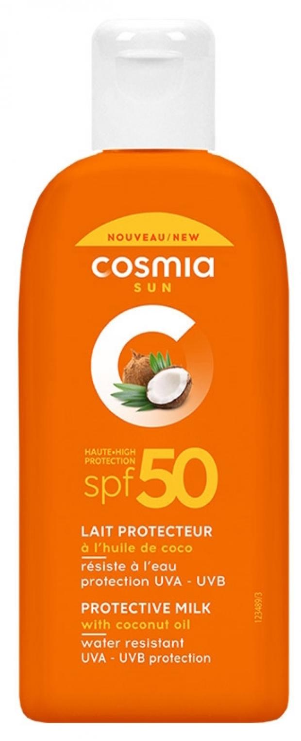 

Молочко солнцезащитное Cosmia SPF50 с кокосовым маслом высокая защита, 100 мл