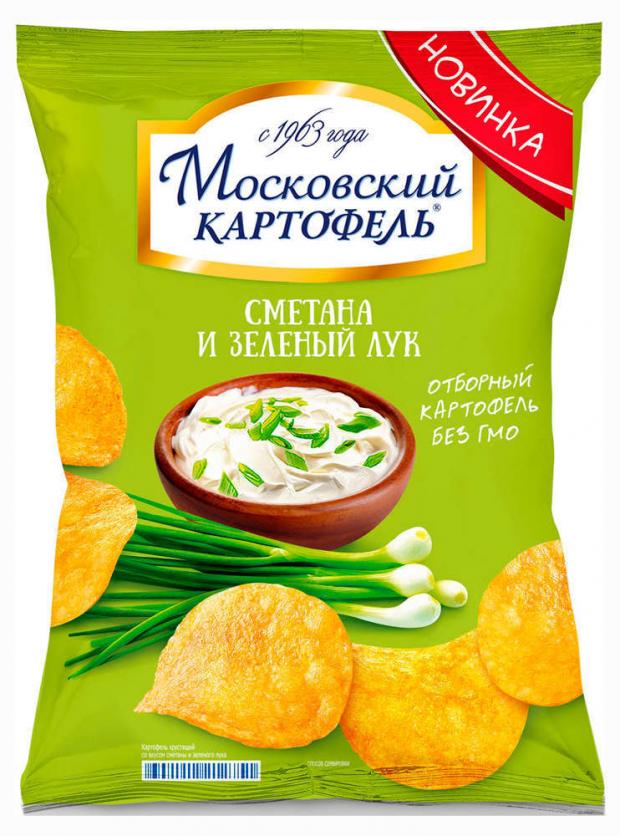 фото Чипсы картофельные «московский картофель» со вкусом сметаны и лука, 150 г