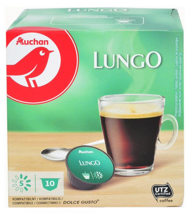 фото Кофе в капсулах auchan красная птица lungo, 10 шт