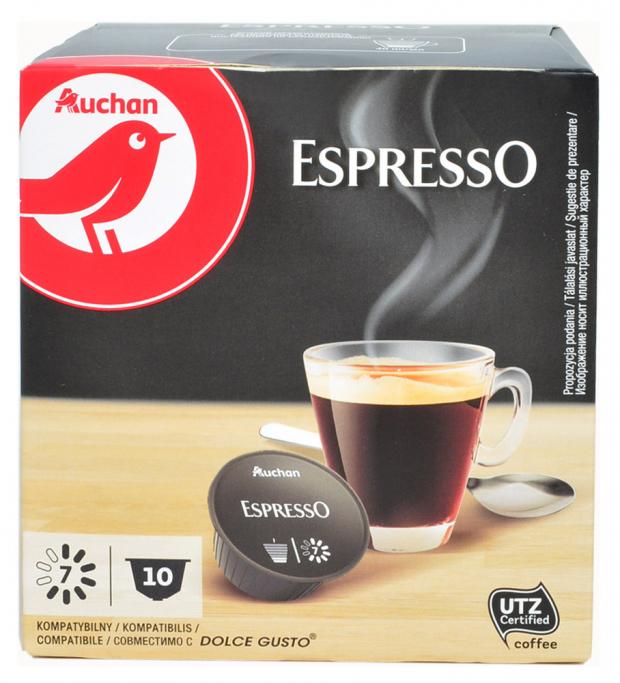 фото Кофе в капсулах auchan красная птица espresso, 10 шт