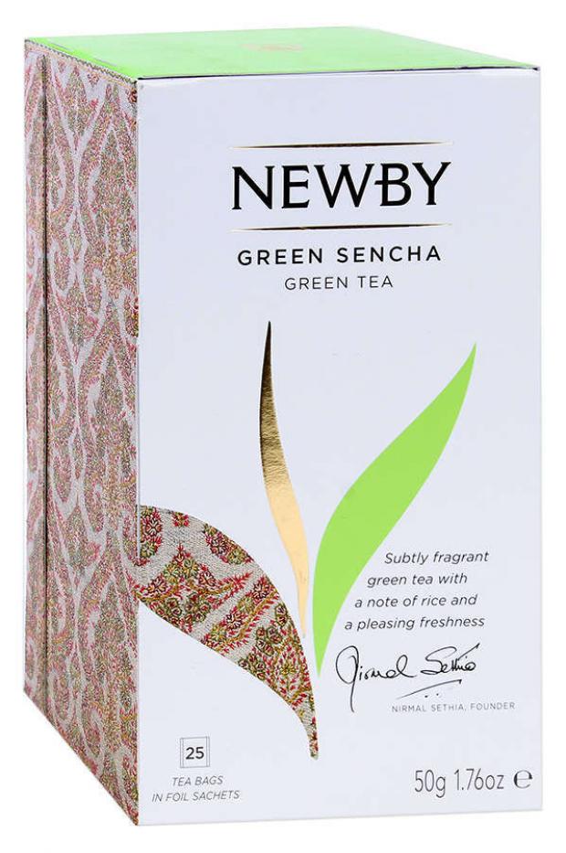 фото Чай зеленый newby green sencha в пакетиках, 25х2 г