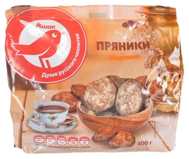 фото Пряники auchan красная птица медовые, 400 г