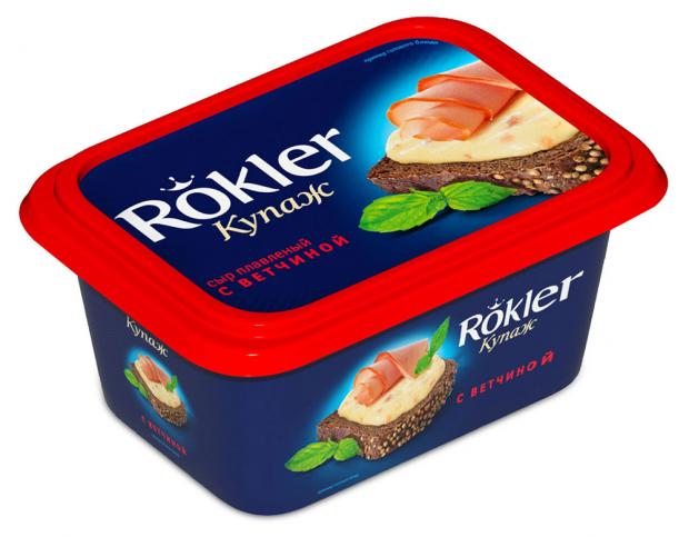 Сыр плавленый Rokler с ветчиной 370 г 194₽