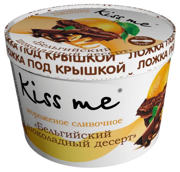 фото Мороженое kiss me пломбир бельгийский шоколадный десерт, 125 г