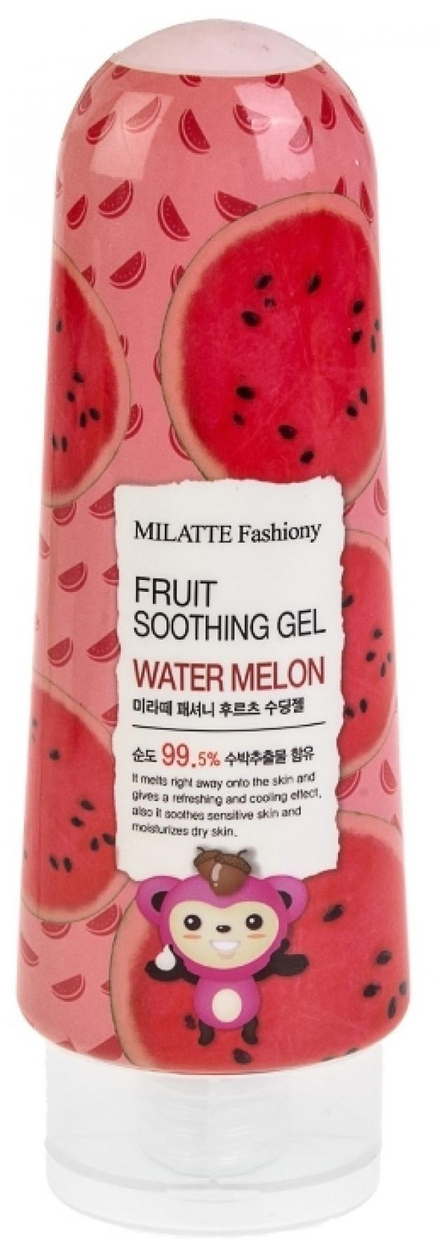 фото Гель для тела milatte fruit soothing gel water melon, 200 г