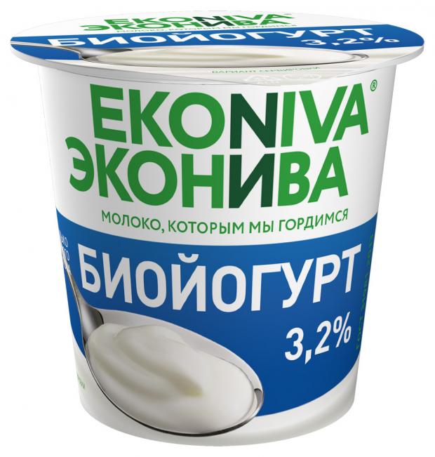 фото Биойогурт ekoniva натуральный 3,2%, 125 г