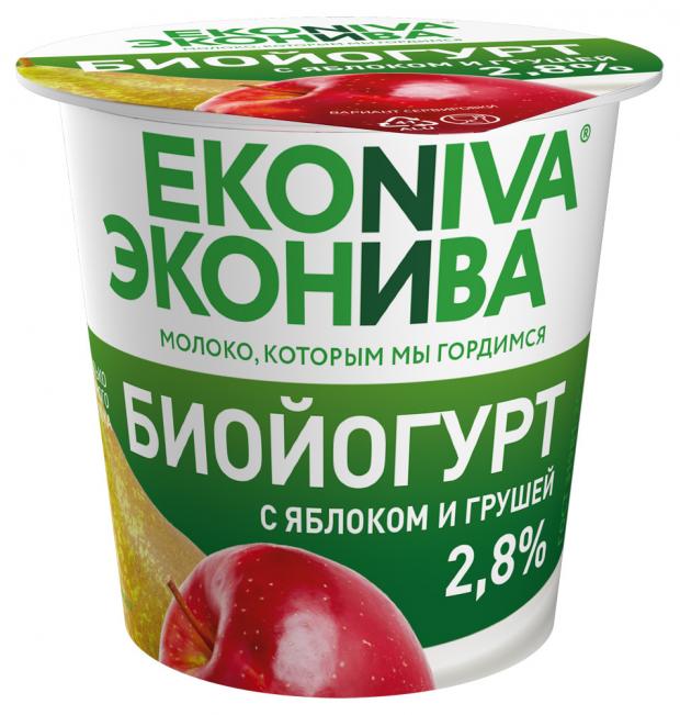 фото Биойогурт ekoniva яблоко груша 2,8%, 125 г