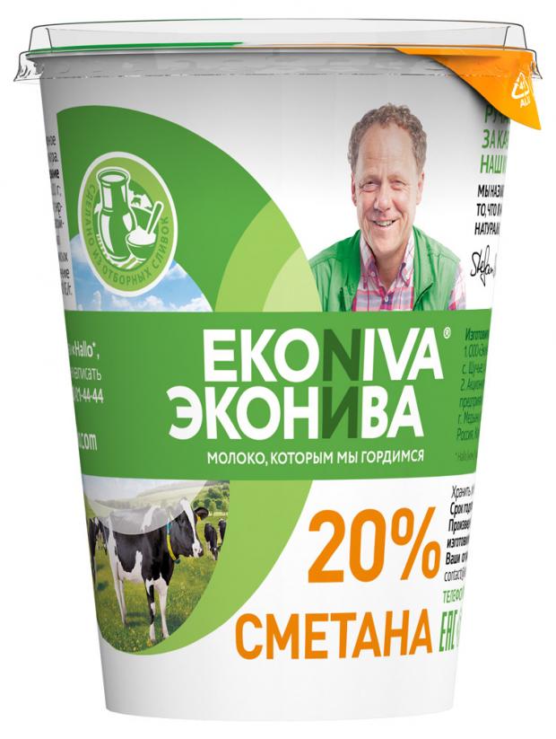 фото Сметана ekoniva 20%, 400 г