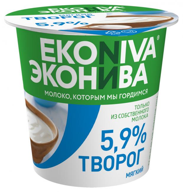 фото Творог ekoniva натуральный 5,9%, 125 г