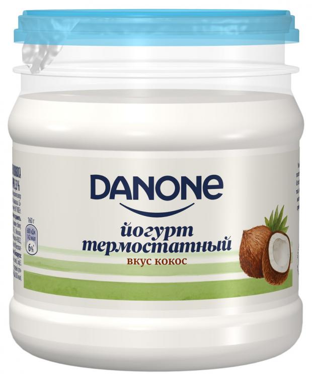 фото Йогурт danone термостатный кокос 3,3%, 160 г