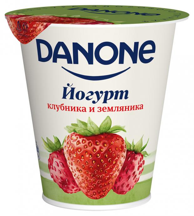 фото Йогурт danone клубника земляника, 260 г