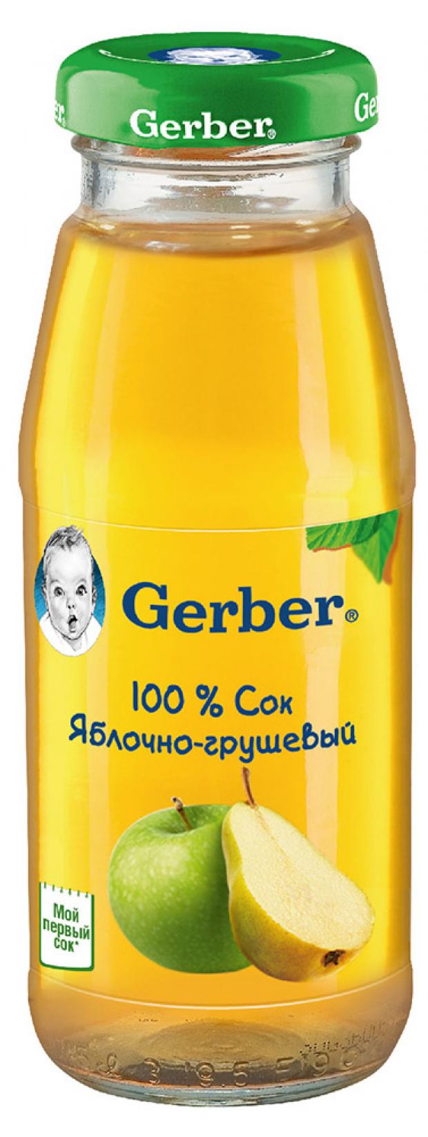 фото Сок яблочно-грушевый gerber осветленный с 4 мес, 175 мл gerber®