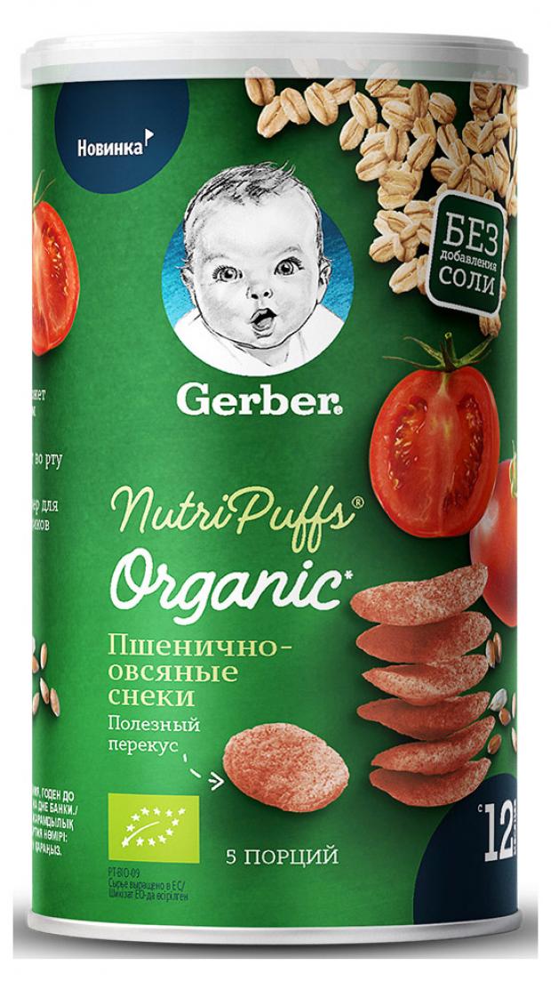 фото Снеки gerber organic nutripuffs органические томат-морковь с 12 мес, 35 г gerber®