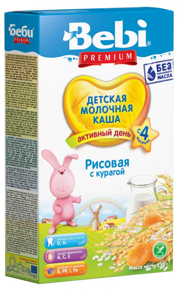 фото Каша молочная bebi premium рисовая с курагой с 4 мес 250 гр