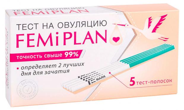 

Тест на овуляцию Femiplan тест-полоска, 5 шт