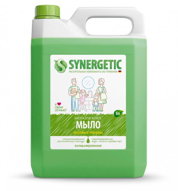 фото Мыло жидкое synergetic луговые травы, 5 л