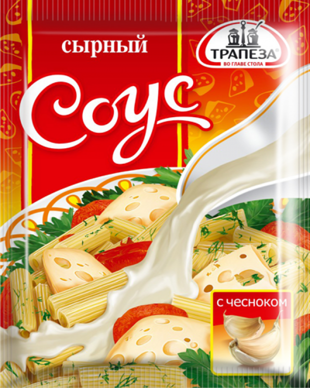 

Соус «Трапеза» сырный с чесноком, 40 г