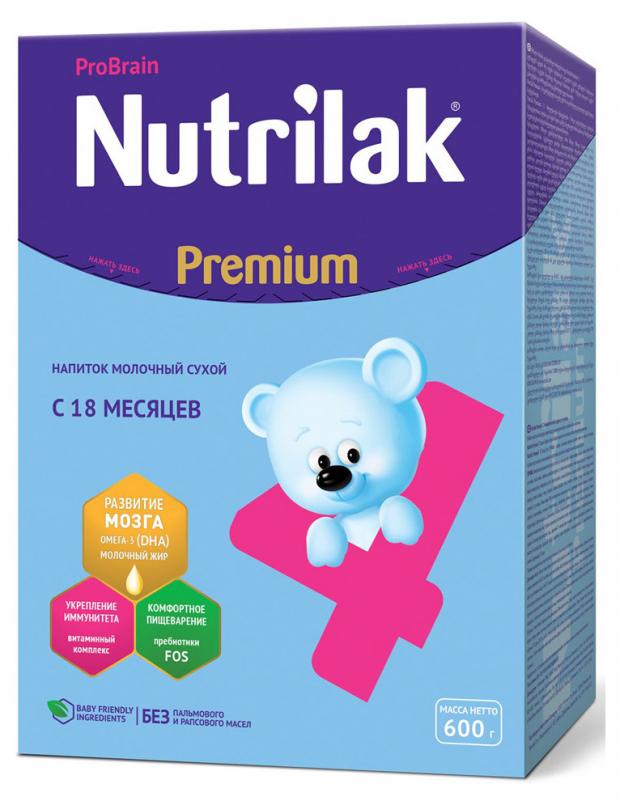 фото Смесь молочная nutrilak premium +4 с 18 мес, 600 г