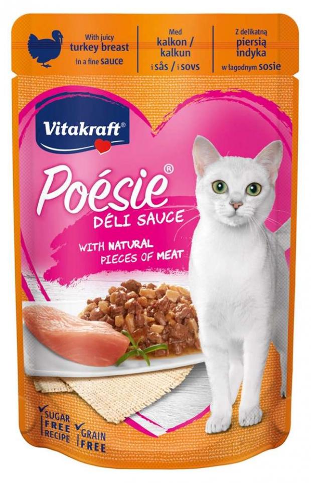 Корм для кошек Vitakraft Poesie индейка в соусе 85 г 74₽