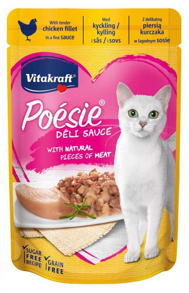 Корм для кошек Vitakraft Poesie курица в соусе 85 г 74₽