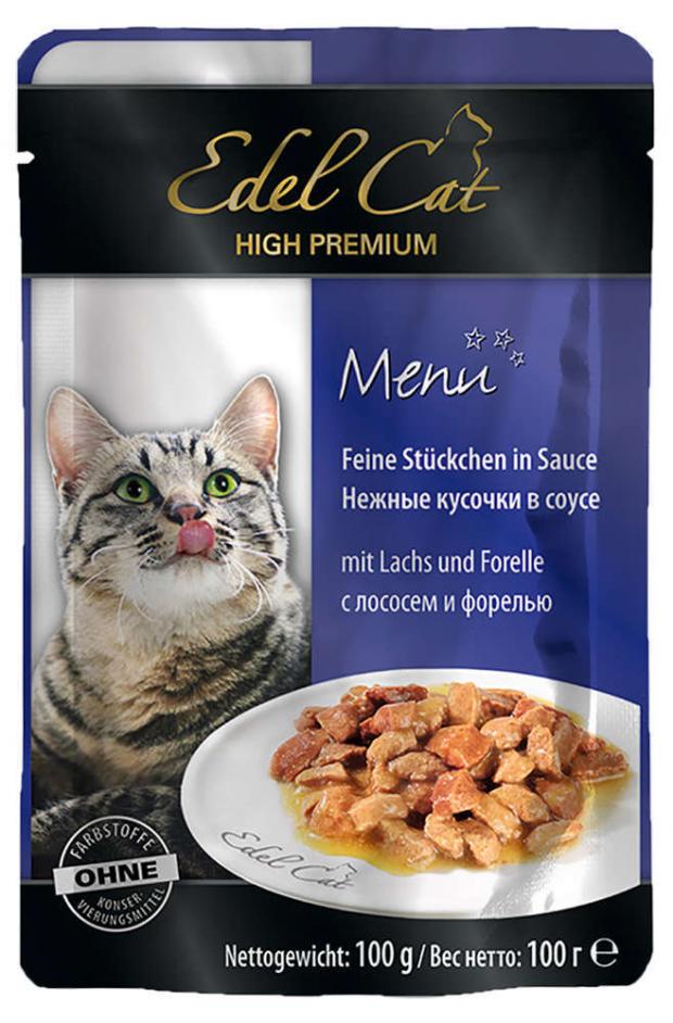 Корм для кошек Edel Cat лосось и форель в соусе, 100 г