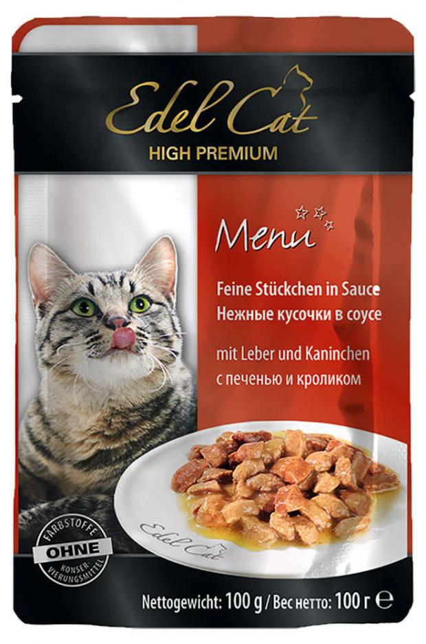 Корм для кошек Edel Cat печень кролика в соусе, 100 г