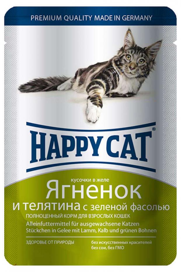 фото Корм для кошек happy cat ягненок теленок и фасоль в желе, 100 г